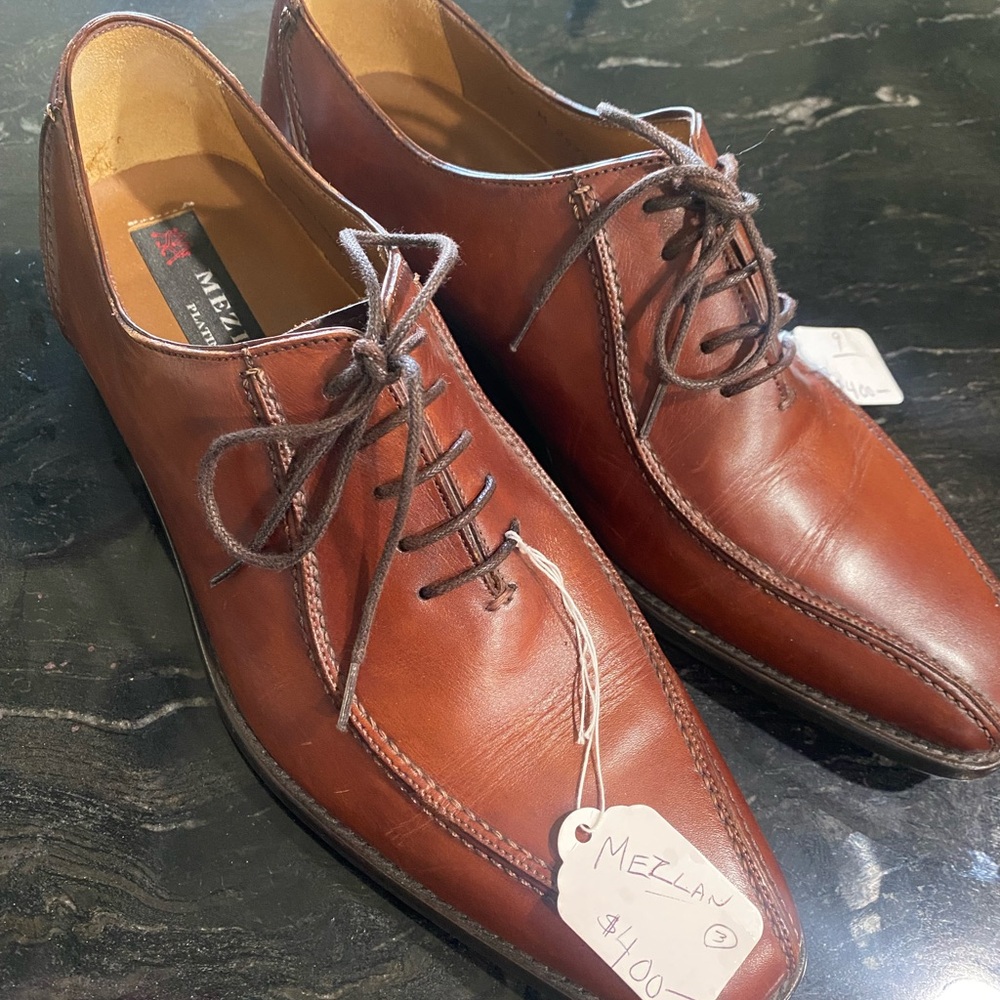 Mezlan Men's Tan Leather Oxfords